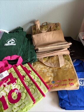 Reusable Wine or Water Bottle Bottle Tote Bags Set of 15